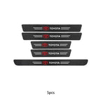 Toyota Carbon Fiber Door Sill Protector - Anti-Scratch Logo Sticker Set