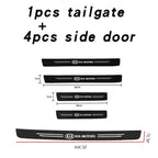 KIA Carbon Fiber Door Sill Protector - 5 Piece Sticker Set