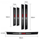 Audi Carbon Fiber Door Sill Protector - 3D Anti-Scratch Threshold Strip