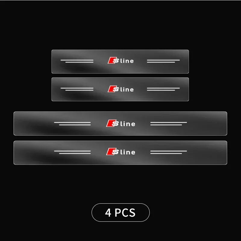 Audi S-Line Door Sill Protector - 4 Piece Scratch Resistant Film Set