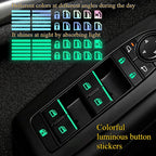 Luminous Car Window Control Panel Stickers - Glow-in-Dark Button Decals