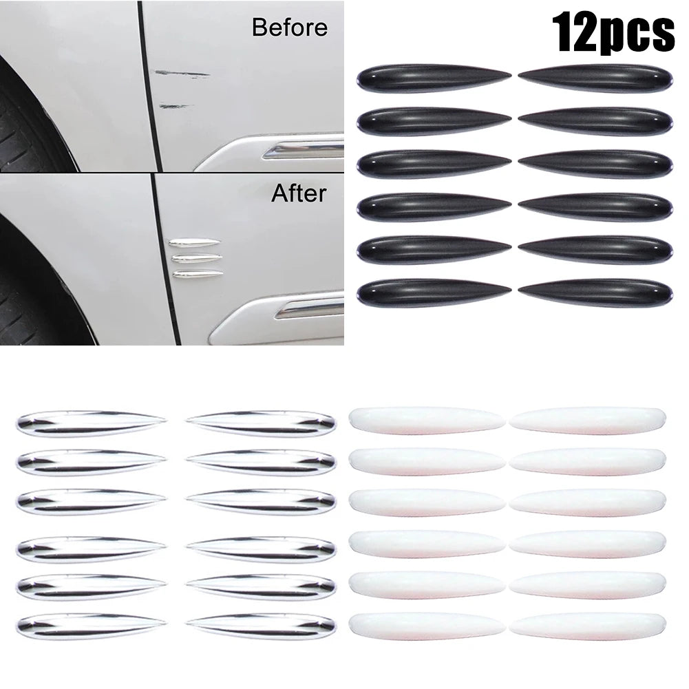Universal Car Door Edge Guard Protector - 12 Piece Anti-Scratch Trim Strip Set