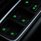 Luminous Car Interior Stickers - 18 Piece Glow-in-Dark Window Control Panel Set