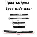 Mazda Carbon Fiber Door Sill Plate Protector - 5 Piece Sticker Set