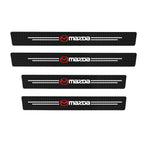 Mazda Carbon Fiber Door Sill Protector - 4 Piece Anti-Scratch Sticker Set