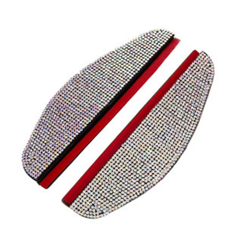 Rhinestone Car Rearview Mirror Rain Eyebrow - 2 Pack