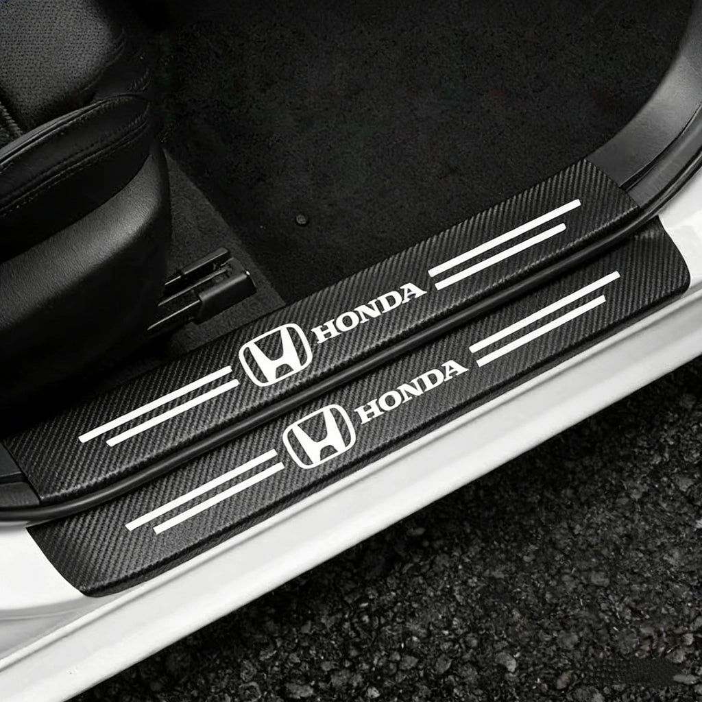 Honda Carbon Fiber Door Sill Protector - 4 Piece Sticker Set