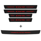 Honda Civic Carbon Fiber Door Sill Protector - 4 Piece Sticker Set