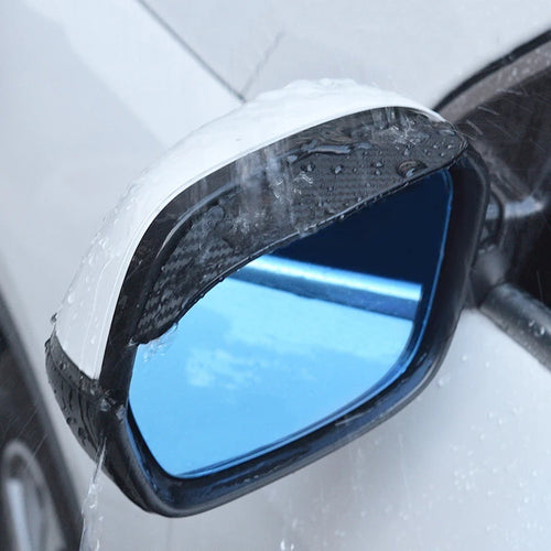 Carbon Fiber Rearview Mirror Rain Shield - 2 Pack