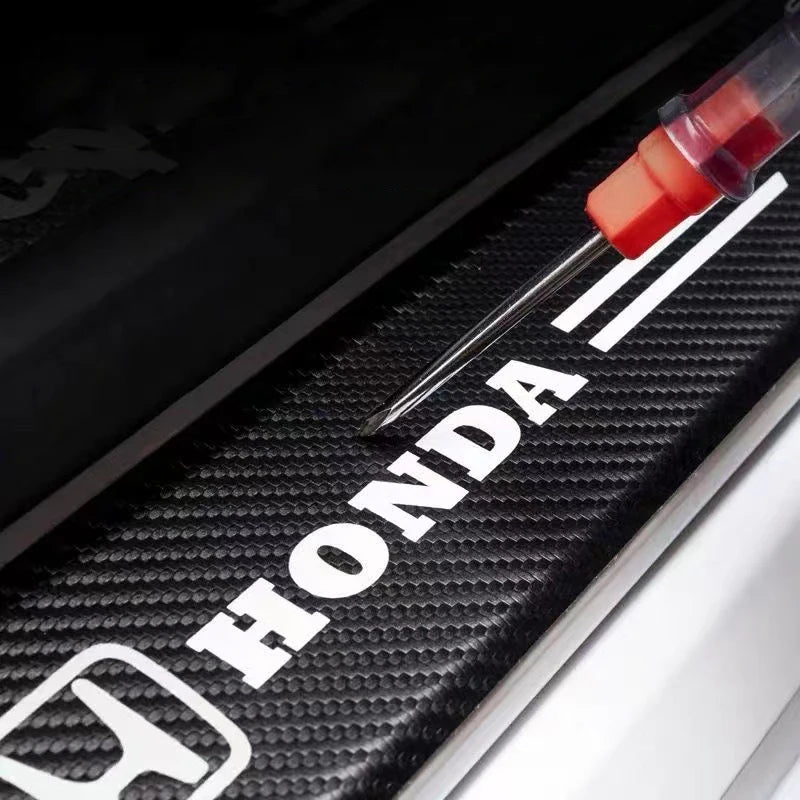Honda Carbon Fiber Door Sill Protector - 4 Piece Sticker Set