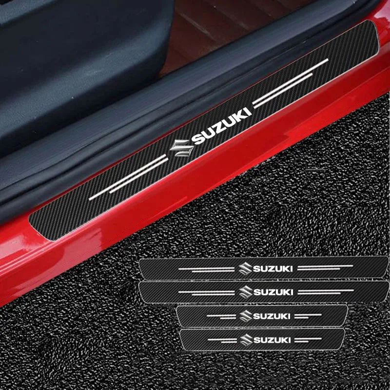 Suzuki Carbon Fiber Door Sill Protector - DIY Paste Strip Set