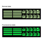 Luminous Car Interior Stickers - 18 Piece Glow-in-Dark Window Control Panel Set