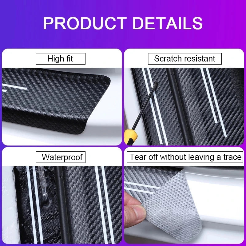 Honda Carbon Fiber Door & Trunk Protector Strip - Anti-Scratch Decal