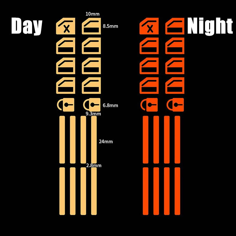 Luminous Car Interior Stickers - 18 Piece Glow-in-Dark Window Control Panel Set