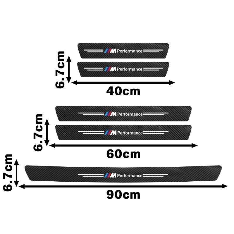 BMW M Performance Door Sill Protector - Carbon Fiber Sticker Set