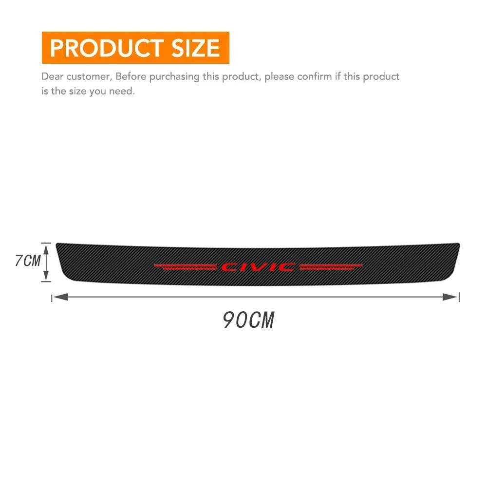 Honda Civic Carbon Fiber Door Sill Protector - 4 Piece Sticker Set