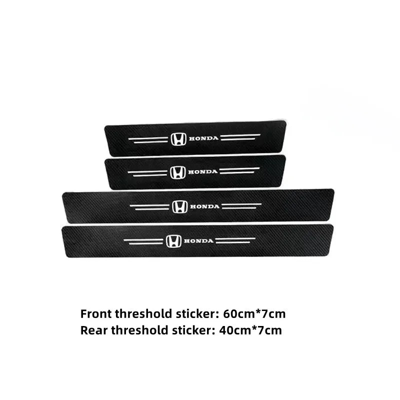 Honda Carbon Fiber Door Sill Protector - 4 Piece Sticker Set