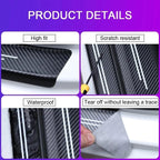 Mercedes Benz Carbon Fiber Door Sill Protector - 4 Piece Threshold Sticker Set