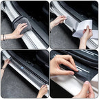 VW GTI Carbon Fiber Door Sill Protector - 5 Piece Sticker Set