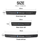 VW GTI Carbon Fiber Door Sill Protector - 5 Piece Sticker Set
