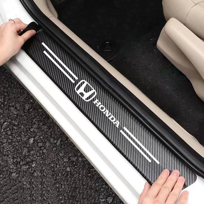 Honda Carbon Fiber Door Sill Protector - 4 Piece Sticker Set