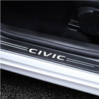 Honda Civic Carbon Fiber Door Sill Protector - 4 Piece Sticker Set