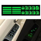 Luminous Car Window Button Stickers - Glow-in-Dark Lifter Switch Decals