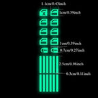 Luminous Car Window Control Panel Stickers - Glow-in-Dark Button Decals