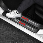 Audi Carbon Fiber Door Sill Protector - 3D Anti-Scratch Threshold Strip