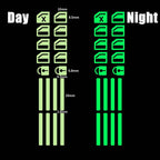 Luminous Car Interior Stickers - 18 Piece Glow-in-Dark Window Control Panel Set
