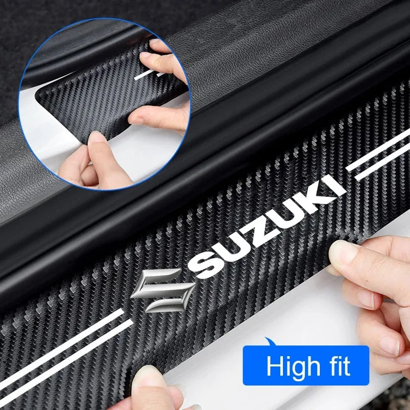 Suzuki Carbon Fiber Door Sill Protector - DIY Paste Strip Set