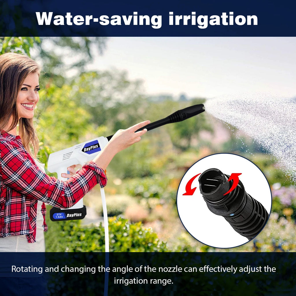 Rechargeable Portable Car Pressure Washer - 6-in-1 Nozzle Jet Spray Gun