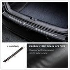 Mercedes Benz Carbon Fiber Door Sill Protector - 4 Piece Threshold Sticker Set