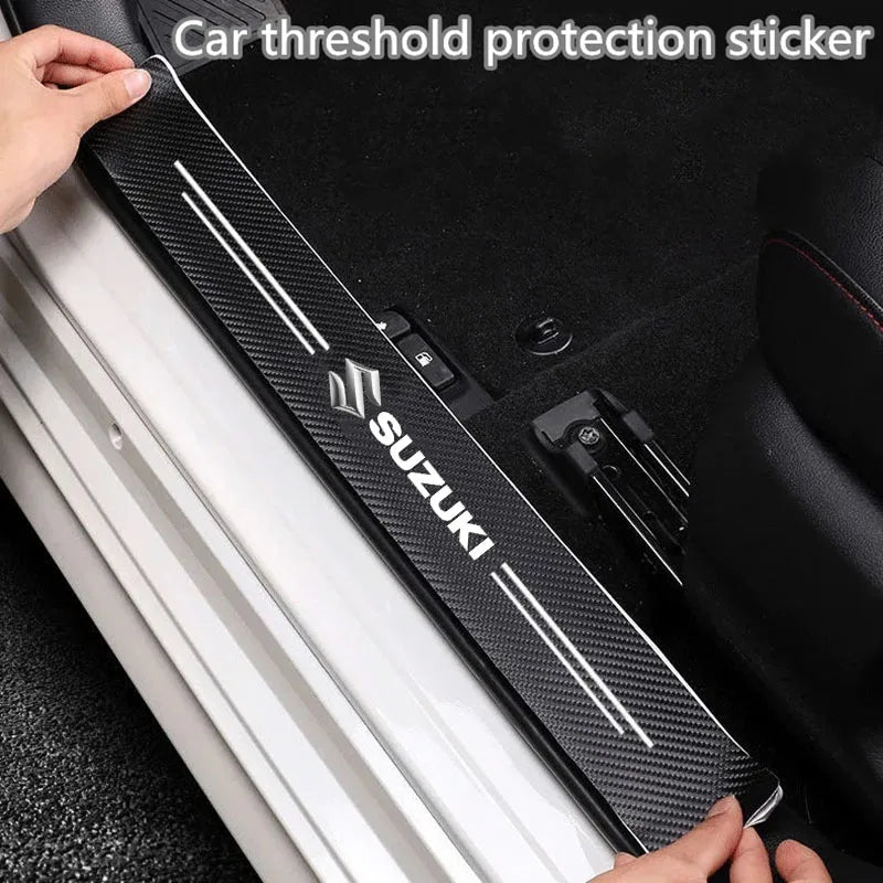 Suzuki Carbon Fiber Door Sill Protector - DIY Paste Strip Set