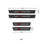 Toyota Carbon Fiber Door Sill Protector - Logo Sticker Set