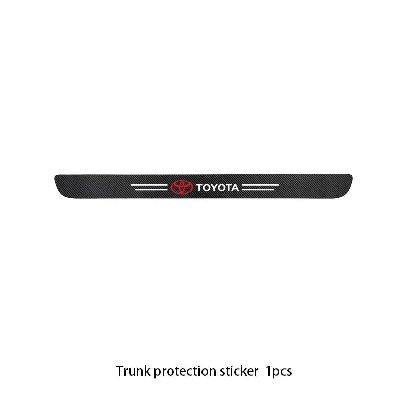 Toyota Carbon Fiber Door Sill Protector - Logo Sticker Set