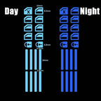 Luminous Car Interior Stickers - 18 Piece Glow-in-Dark Window Control Panel Set