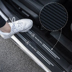 Mercedes Benz Carbon Fiber Door Sill Protector - 4 Piece Threshold Sticker Set
