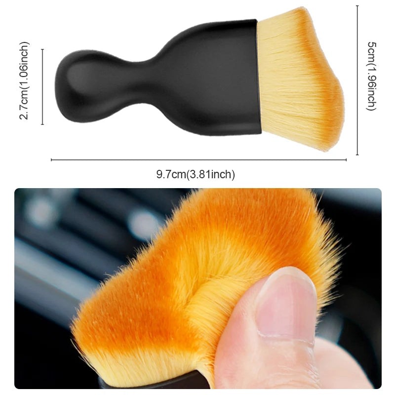 Car Interior Detailing Brush - Air Vent & Crevice Cleaning Tool with Nano Fiber Bristles