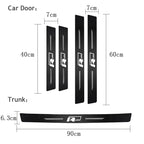 VW GTI Carbon Fiber Door Sill Protector - 5 Piece Sticker Set