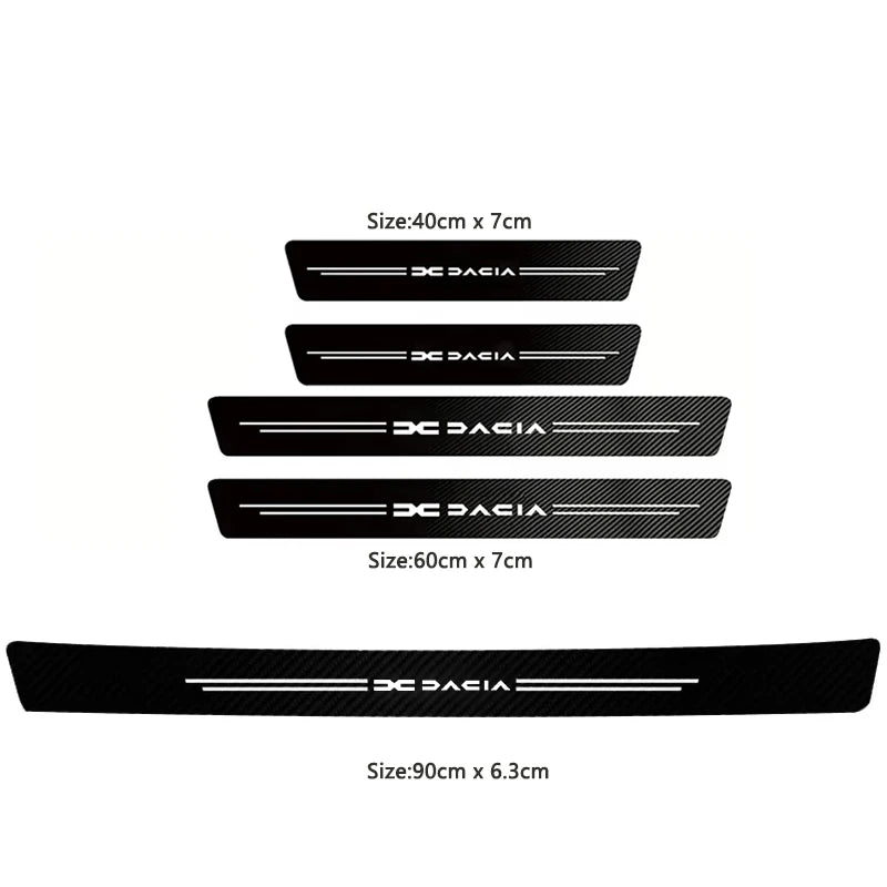 Dacia Carbon Fiber Door Sill Protector - Universal Strip Set