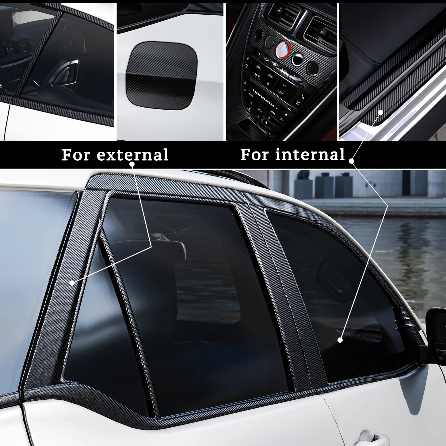 Nano Carbon Fiber Car Protection Tape - 3D Waterproof Adhesive Strip (1-10m)