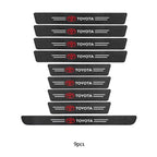 Toyota Carbon Fiber Door Sill Protector - Logo Sticker Set