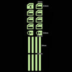 Luminous Car Interior Stickers - 18 Piece Glow-in-Dark Window Control Panel Set