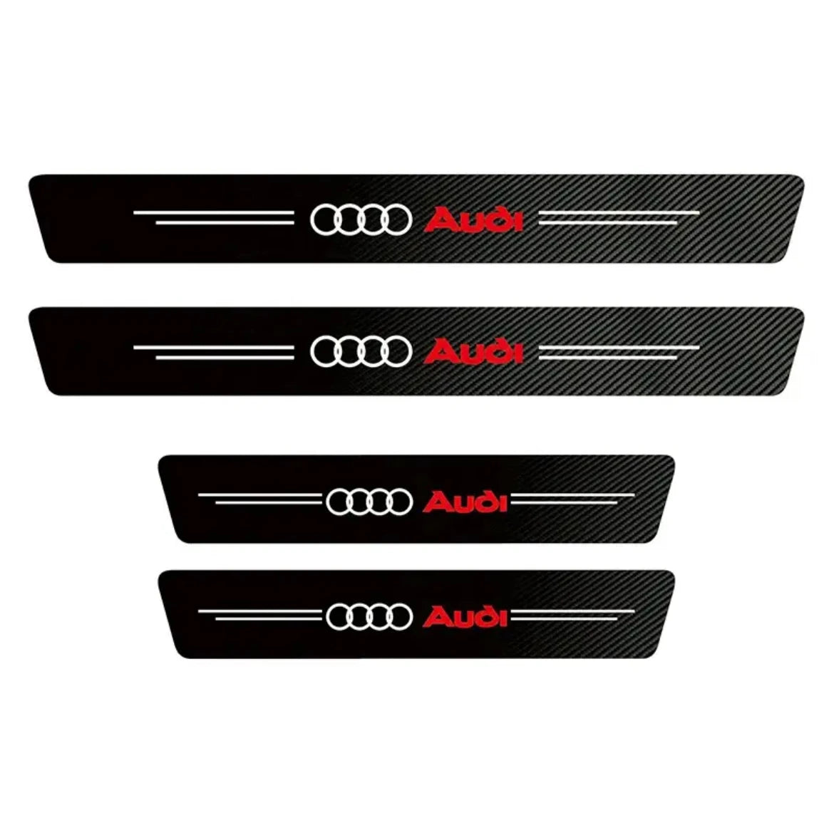 Audi Carbon Fiber Door Sill Protector - 3D Anti-Scratch Threshold Strip