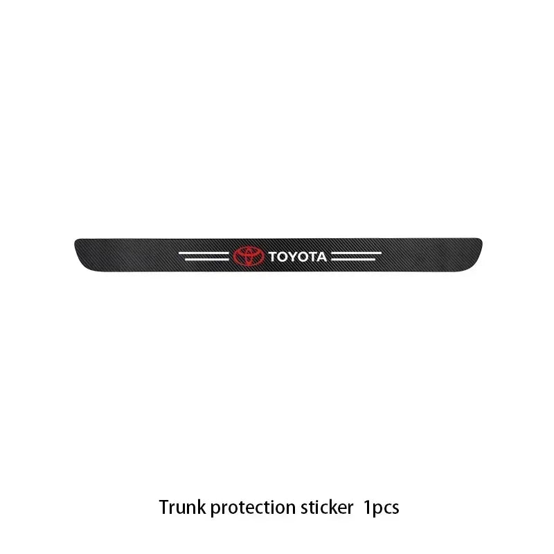 Toyota Carbon Fiber Door Sill Protector - Anti-Scratch Logo Sticker Set