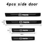 Mazda Carbon Fiber Door Sill Plate Protector - 5 Piece Sticker Set