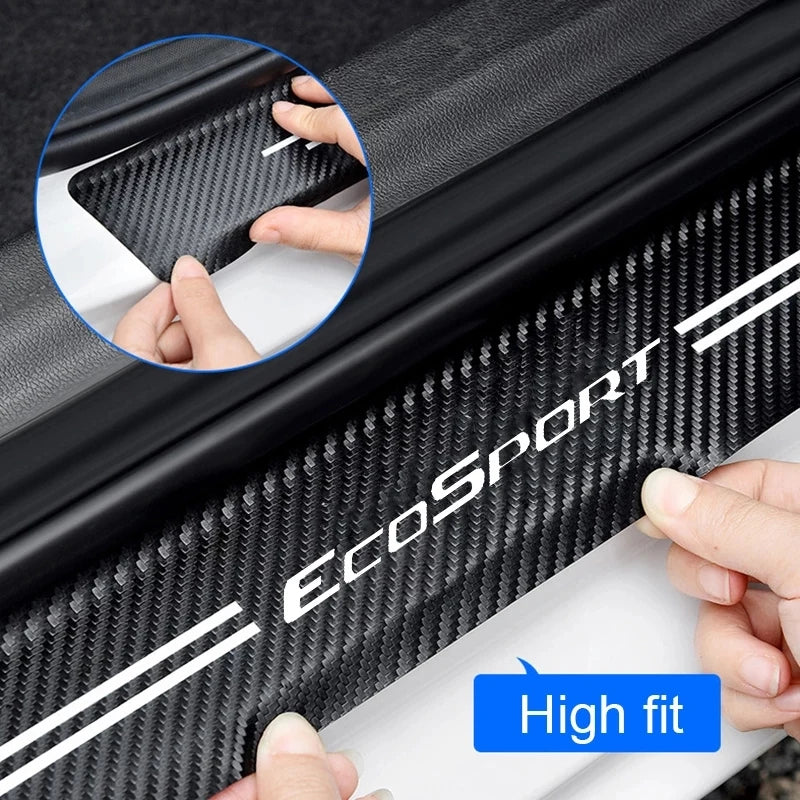 Ford EcoSport Carbon Fiber Door Sill Tape - Anti-Scratch Protector Strip