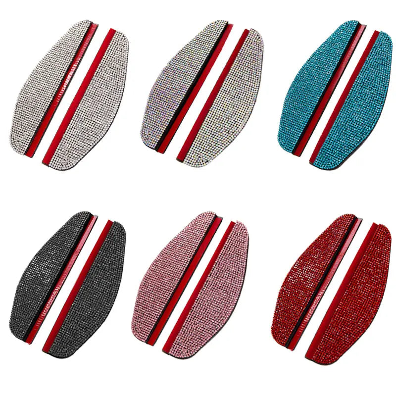 Rhinestone Car Rearview Mirror Rain Eyebrow - 2 Pack