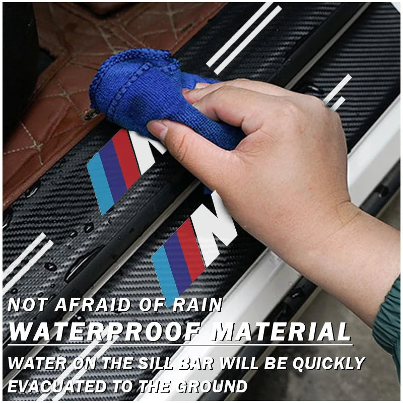 BMW M Performance Door Sill Protector - Carbon Fiber Sticker Set